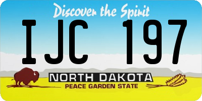 ND license plate IJC197