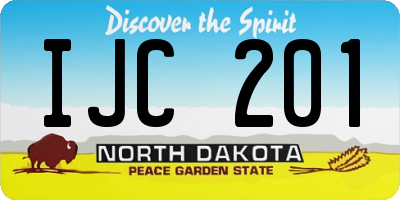 ND license plate IJC201