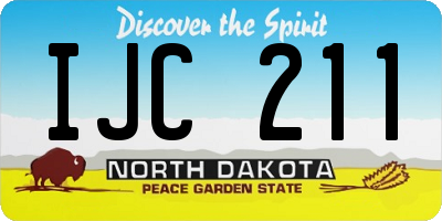 ND license plate IJC211