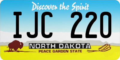 ND license plate IJC220