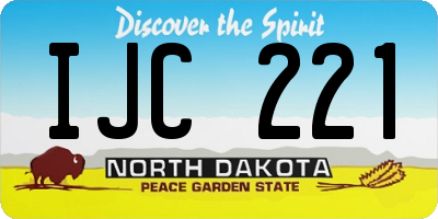 ND license plate IJC221