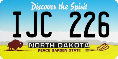 ND license plate IJC226