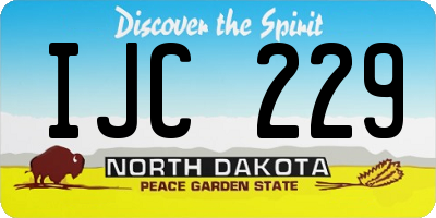 ND license plate IJC229