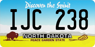 ND license plate IJC238