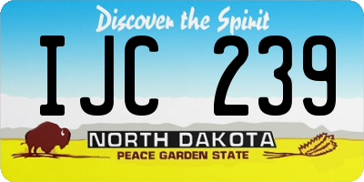ND license plate IJC239