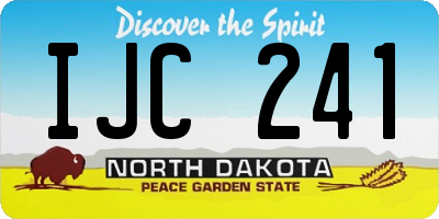 ND license plate IJC241
