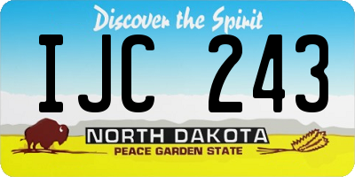 ND license plate IJC243