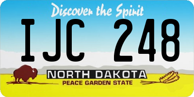 ND license plate IJC248