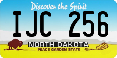 ND license plate IJC256