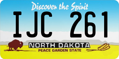 ND license plate IJC261