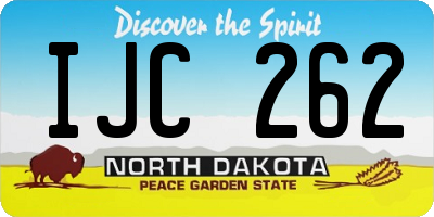 ND license plate IJC262