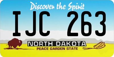 ND license plate IJC263