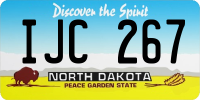 ND license plate IJC267