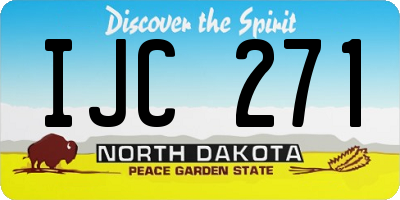 ND license plate IJC271