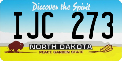 ND license plate IJC273