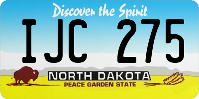 ND license plate IJC275