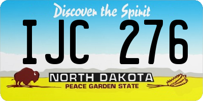 ND license plate IJC276