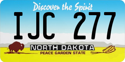 ND license plate IJC277