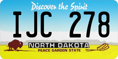 ND license plate IJC278