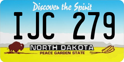 ND license plate IJC279
