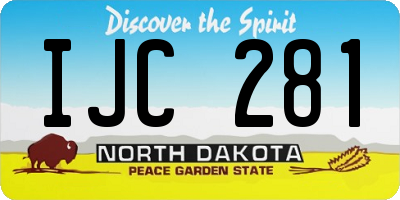 ND license plate IJC281