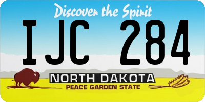 ND license plate IJC284