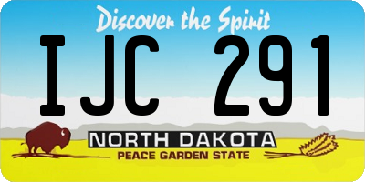 ND license plate IJC291