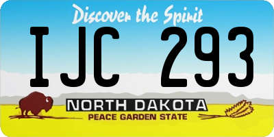 ND license plate IJC293