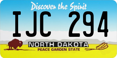 ND license plate IJC294
