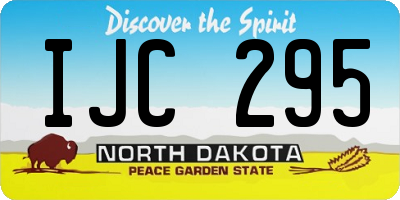 ND license plate IJC295