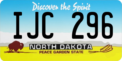 ND license plate IJC296