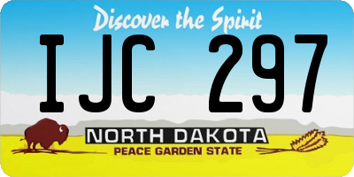 ND license plate IJC297