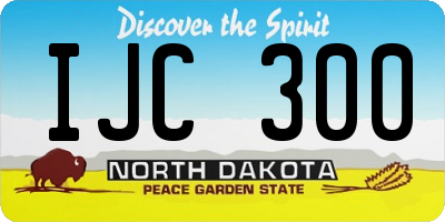 ND license plate IJC300