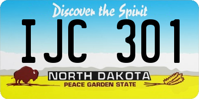 ND license plate IJC301