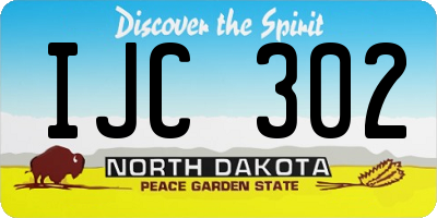 ND license plate IJC302