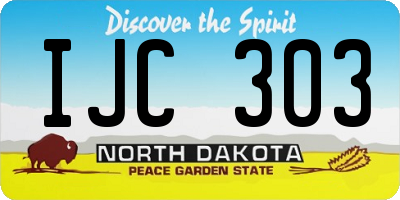 ND license plate IJC303