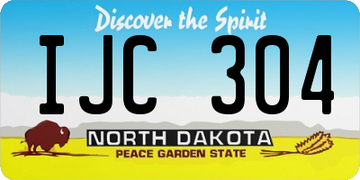 ND license plate IJC304