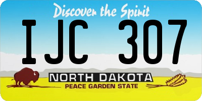 ND license plate IJC307