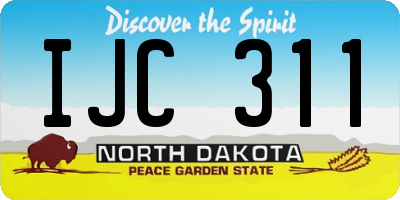ND license plate IJC311