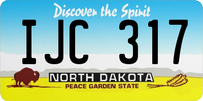 ND license plate IJC317