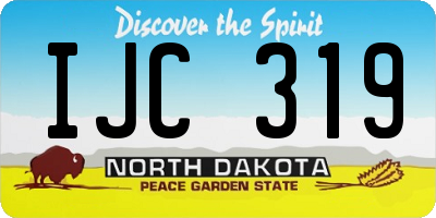 ND license plate IJC319