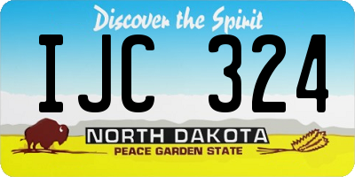 ND license plate IJC324