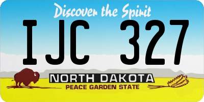 ND license plate IJC327
