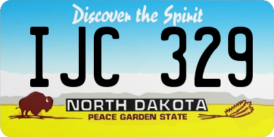 ND license plate IJC329