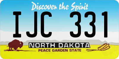 ND license plate IJC331
