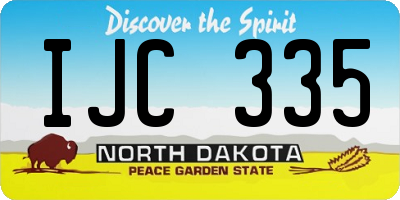 ND license plate IJC335