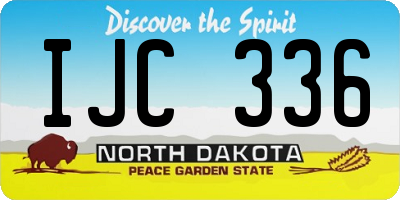 ND license plate IJC336