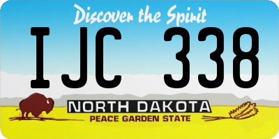 ND license plate IJC338