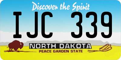 ND license plate IJC339