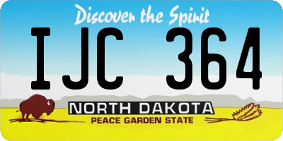 ND license plate IJC364